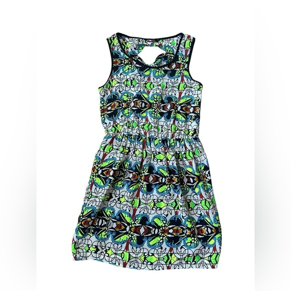 5/$25 Color Block bold colored pattern mini sundress size small - Picture 4 of 8